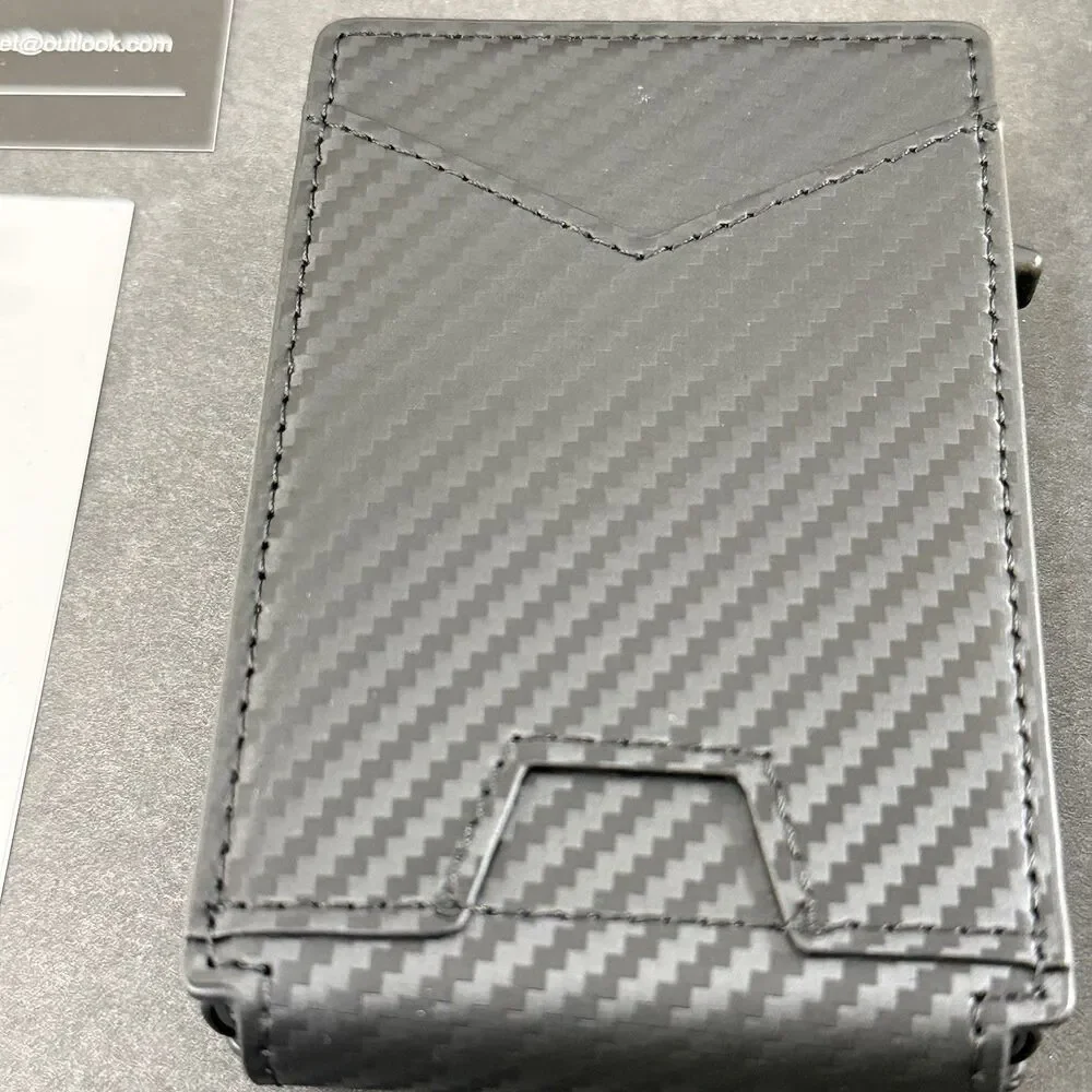 Men's RFID Wallet with Money Clip Minimalist Slim Pop Up Card Holder Gift idea